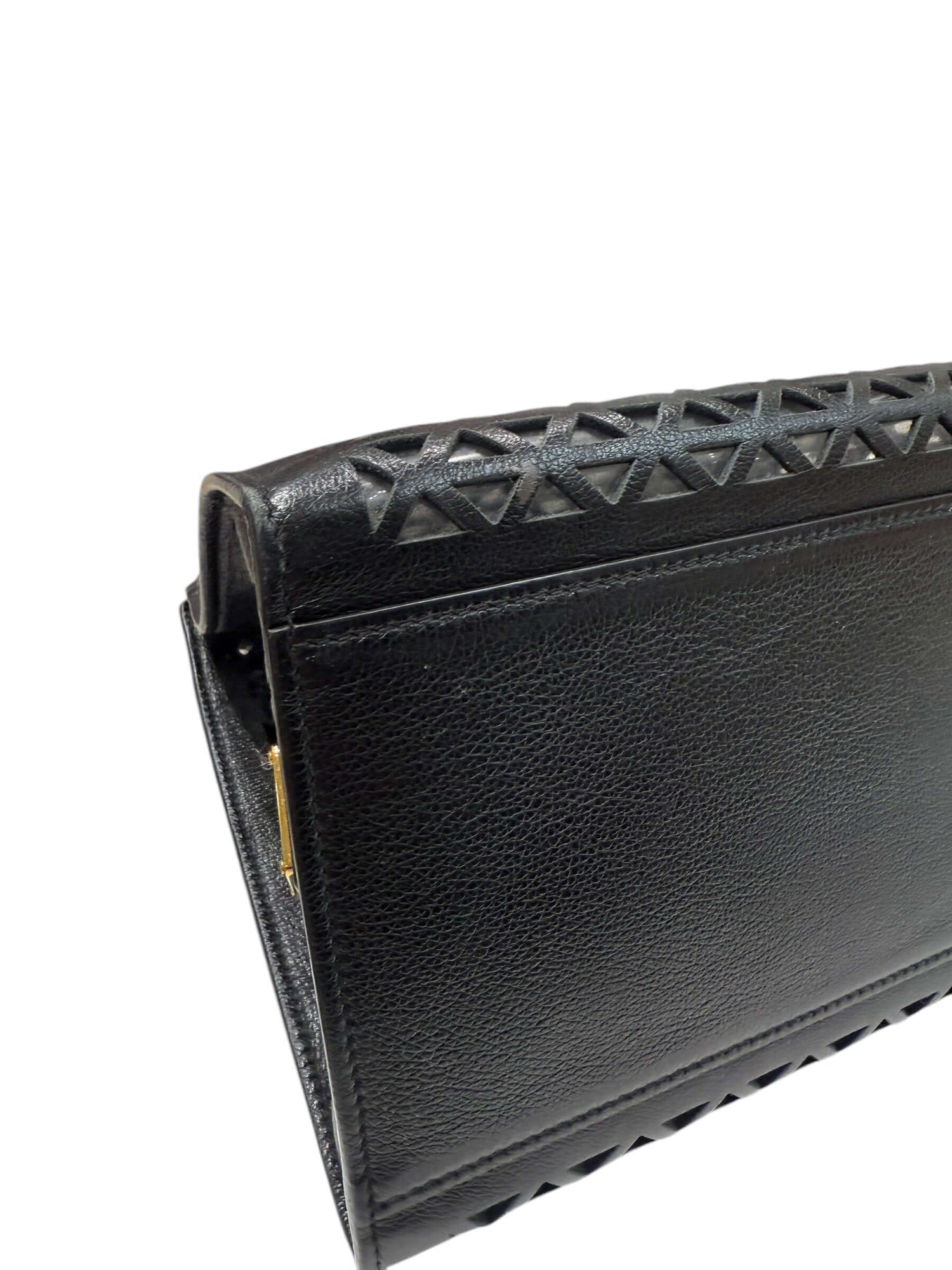 Prada - Sac panier en cuir noir