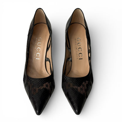 Gucci - Escarpins logo T.39,5