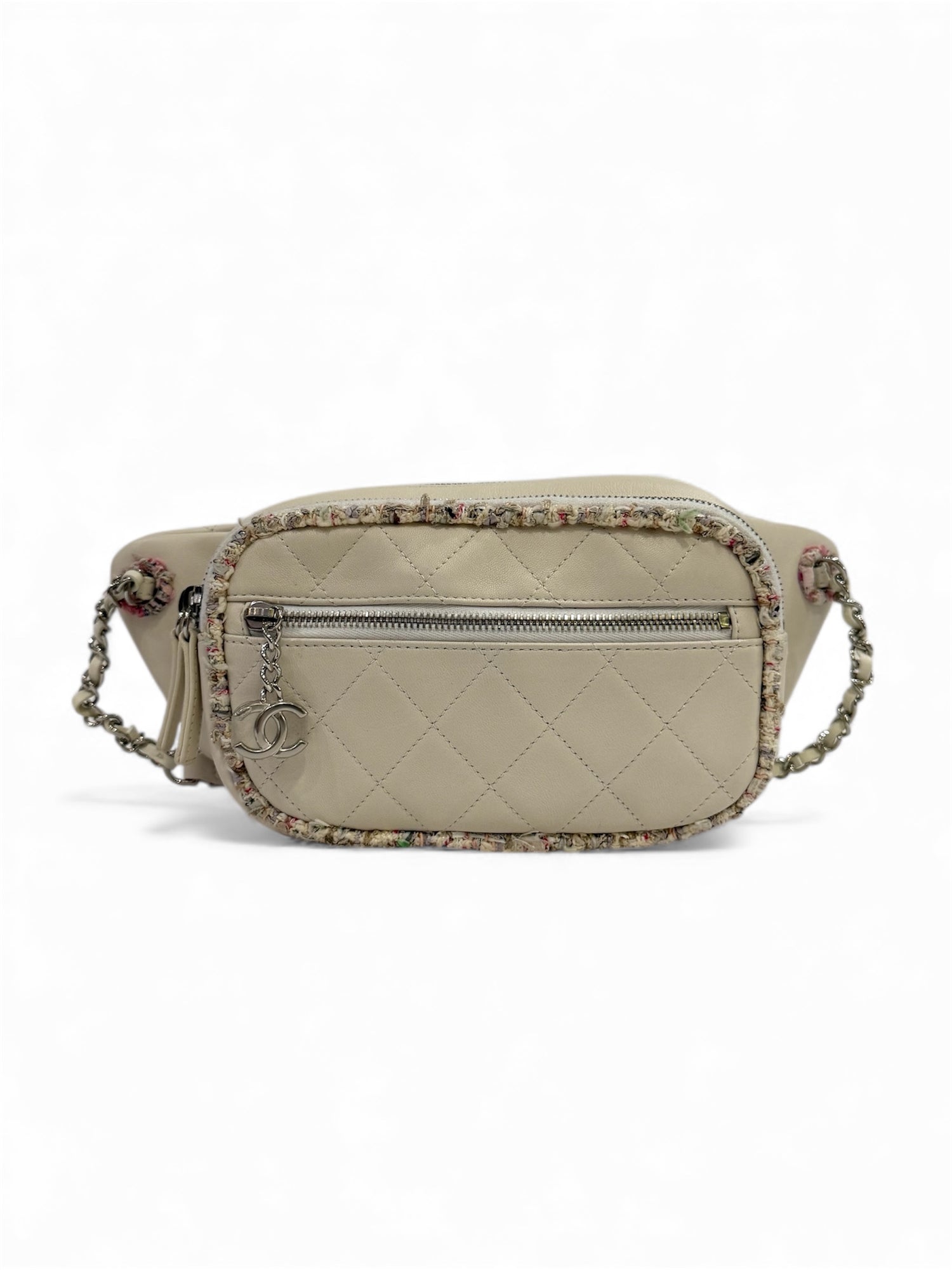Chanel - Sac banane cuir et tweed