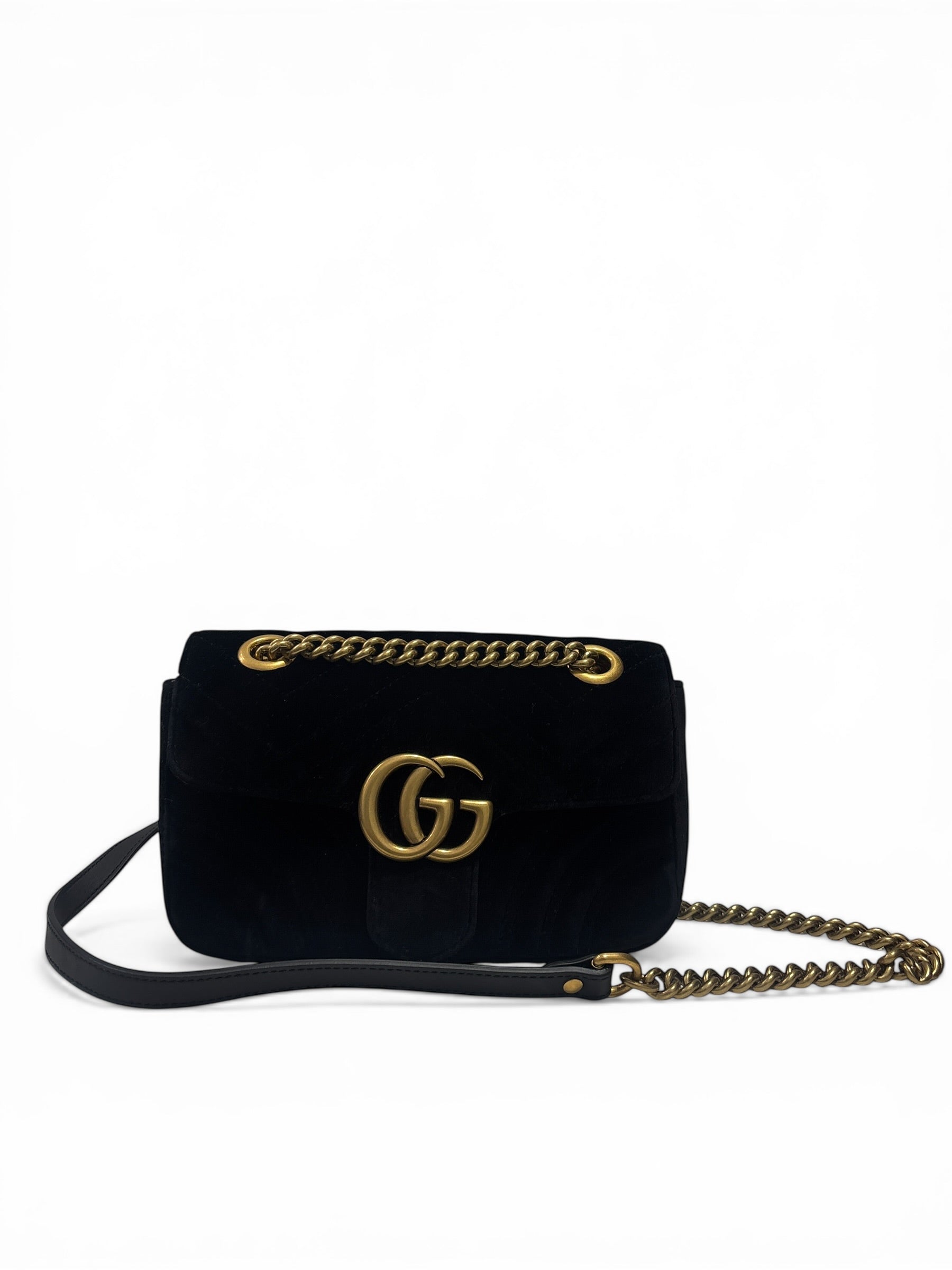 Gucci Sac à Bandoulière GG Marmont en Velours | Les Folies d’Eugénie