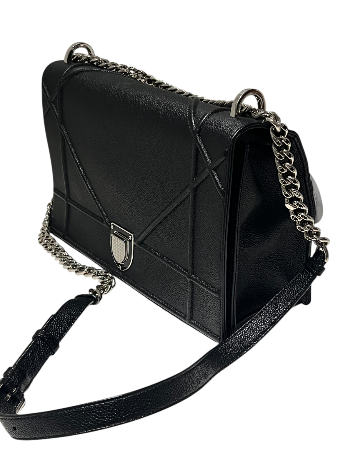 Dior - Black leather Diorama bag