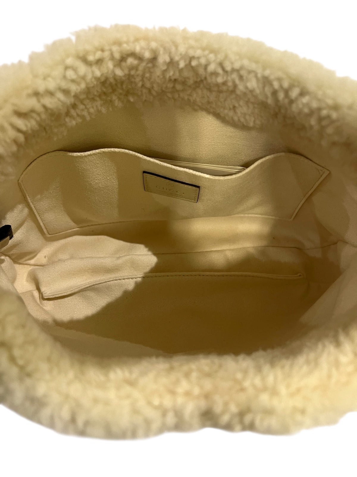 Gucci - Jackie 1961 cream shearling bag
