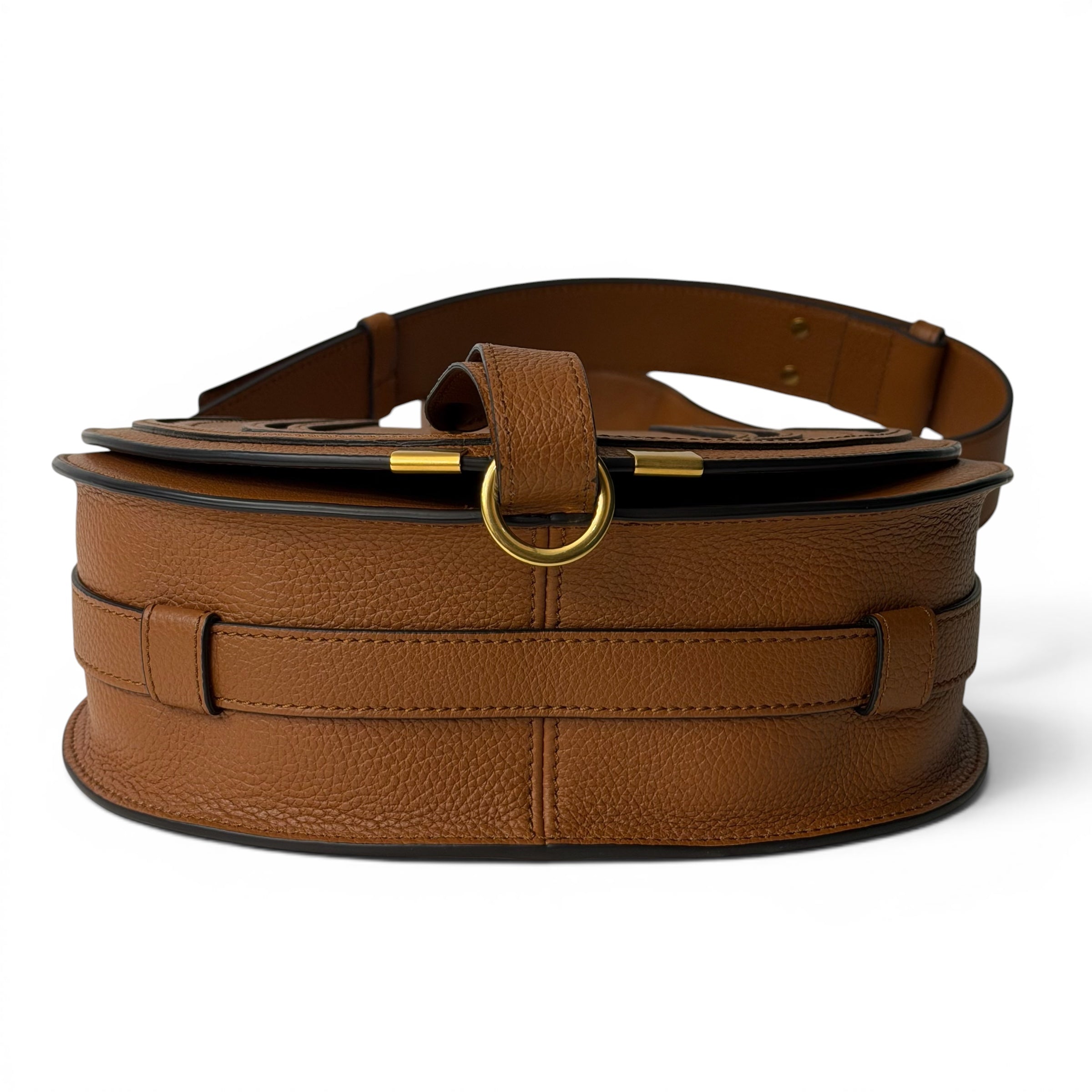 Chloé - Sac en cuir grainé marron Marcie