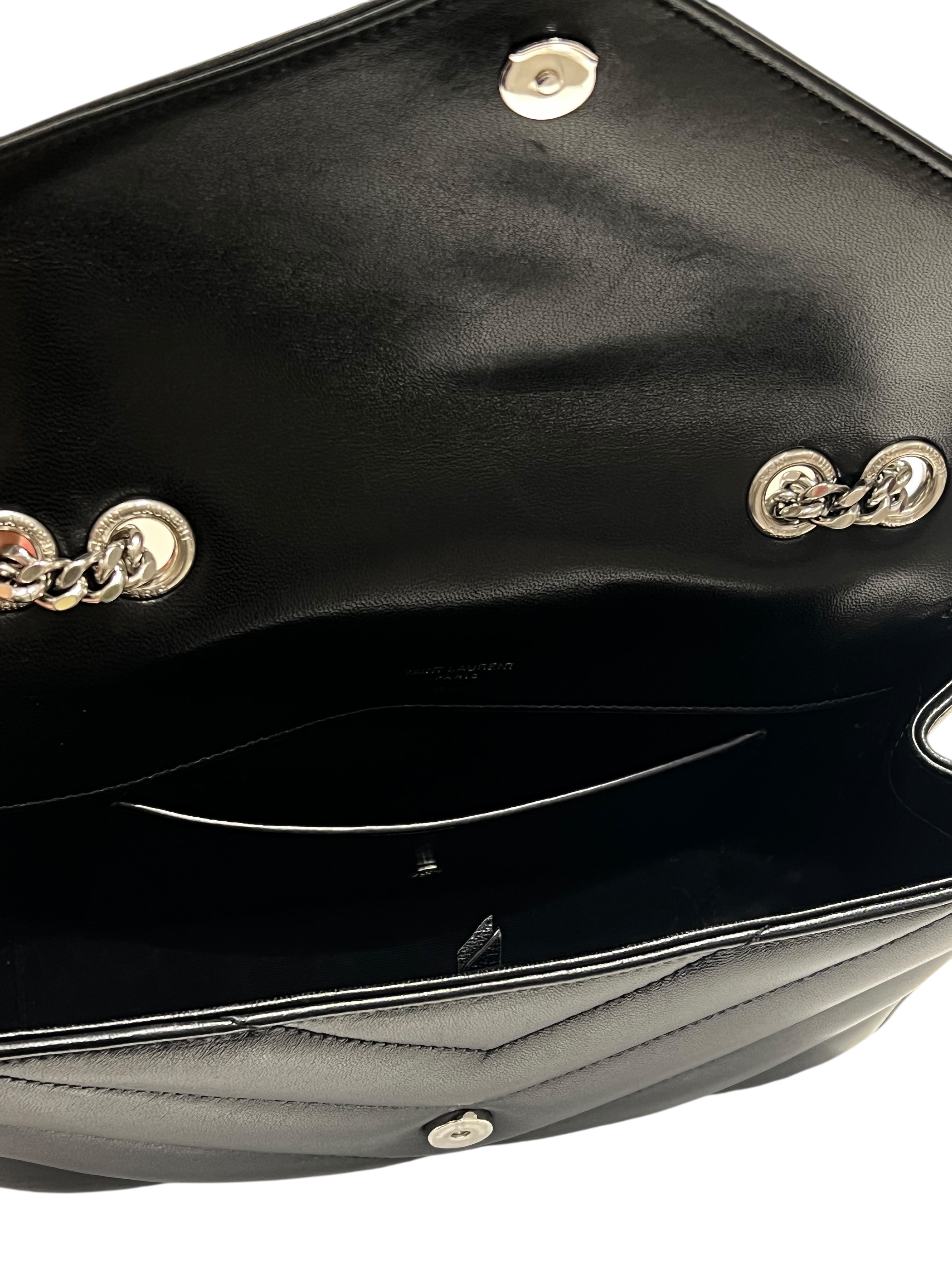 Saint Laurent - sac Loulou small cuir noir