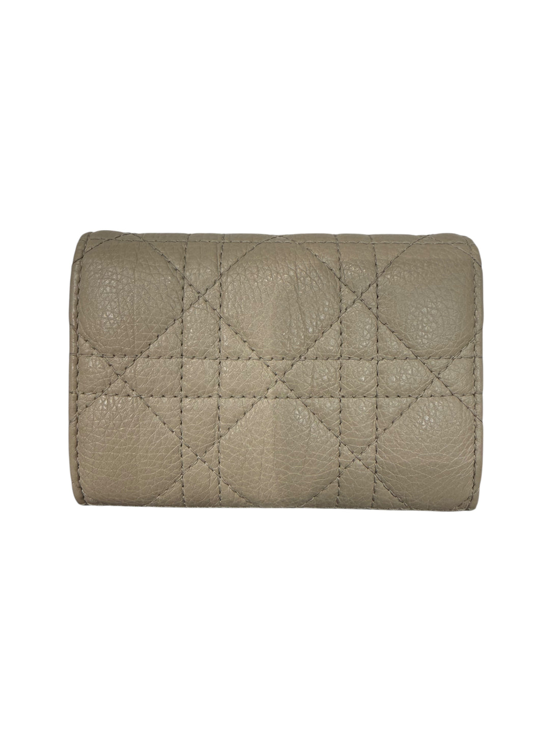 Christian Dior - Porte monnaie cannage beige