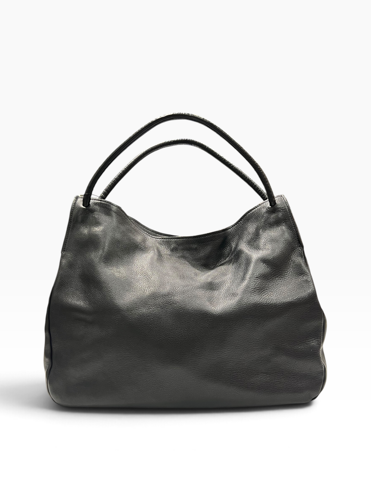 Miu Miu - sac cuir noir hobo