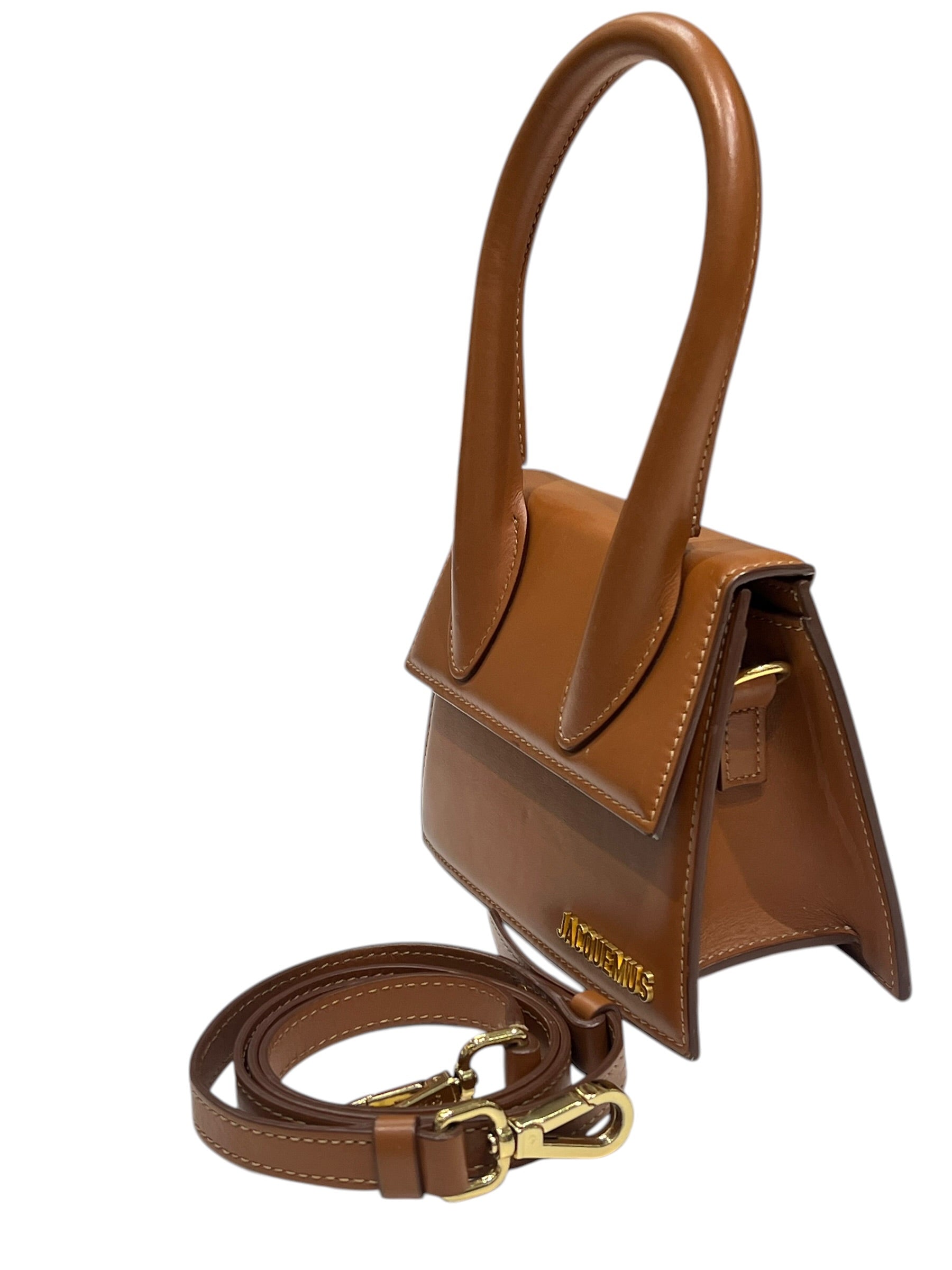 Jacquemus - sac chiquito moyen cuir Gold