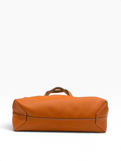Hermès - sac double sens taurillon gold / orange