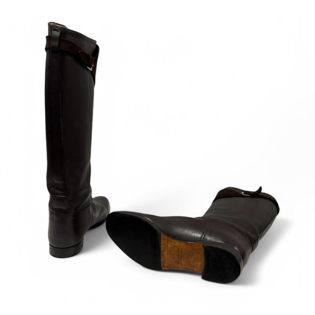 Hermès - Leather and suede boots