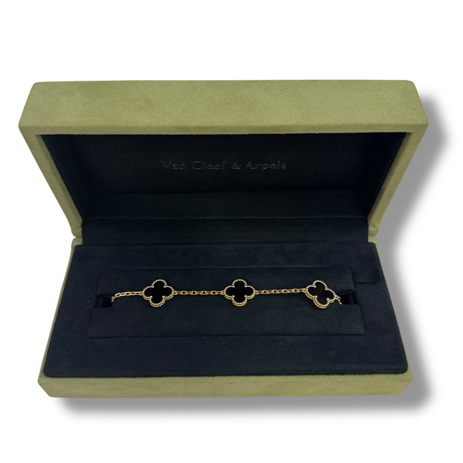 Van Cleef - Bracelet Vintage Alhambra 5 motifs onyx
