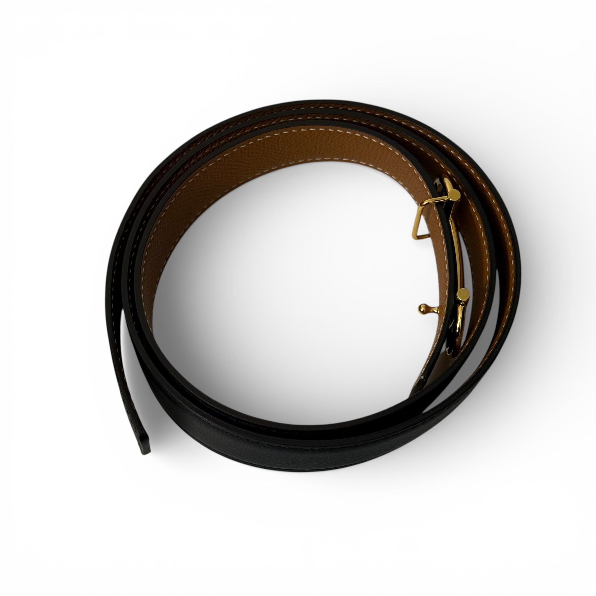 Hermès - cintura reversibile con fibbia Gamma T.85
