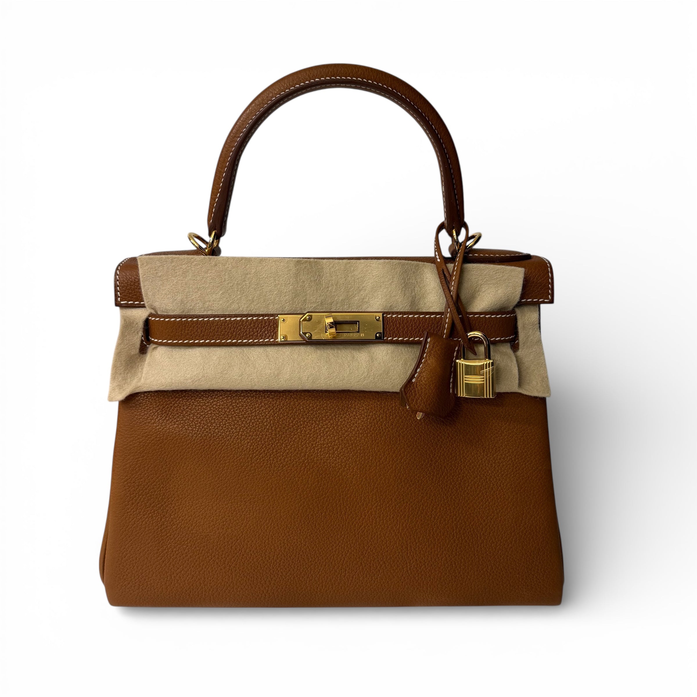 Hermès - Sac Kelly 28 Fauve | Les Folies d’Eugénie