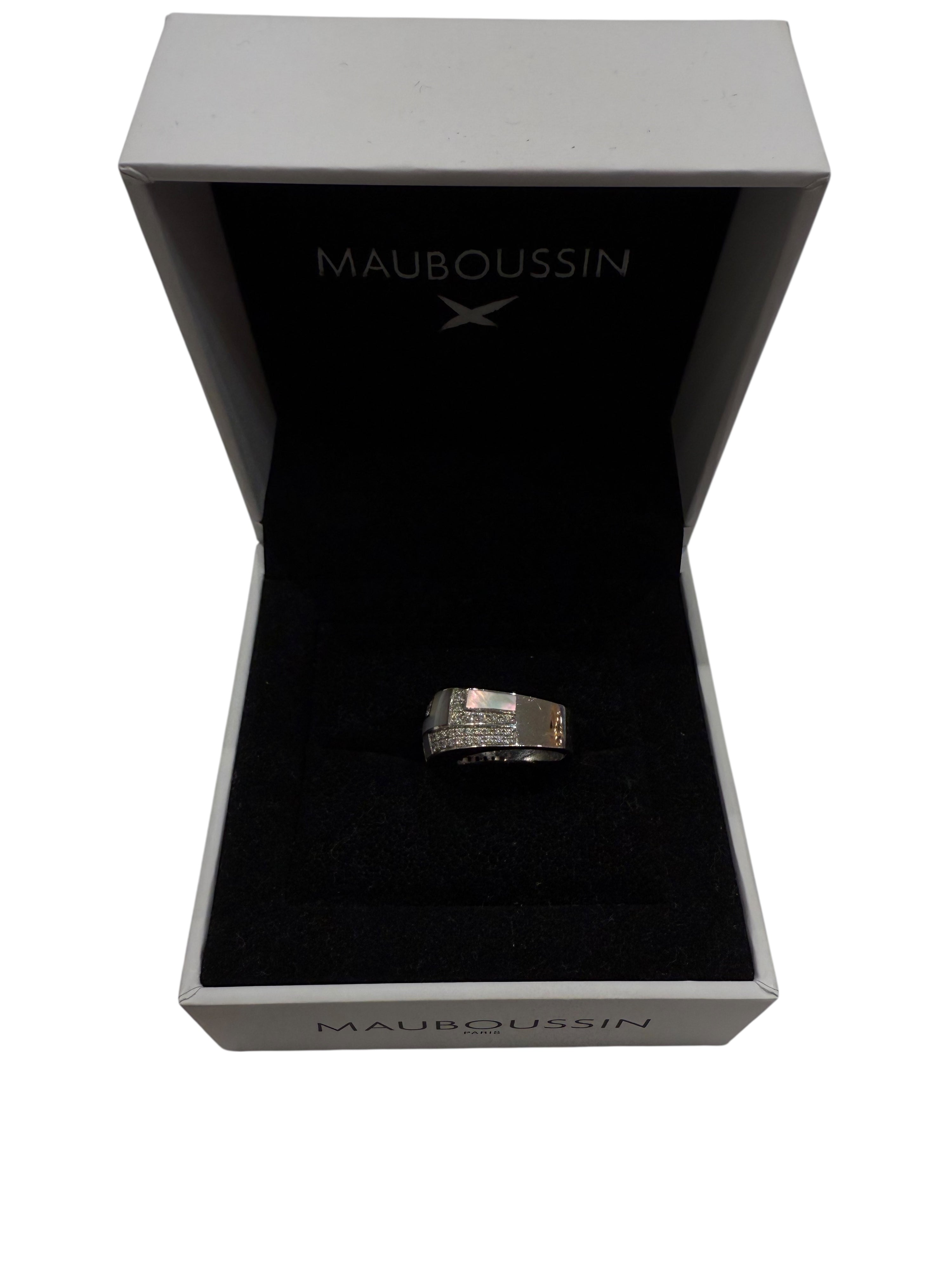 Mauboussin Bague Belle de jour Or blanc Nacre, Diamant