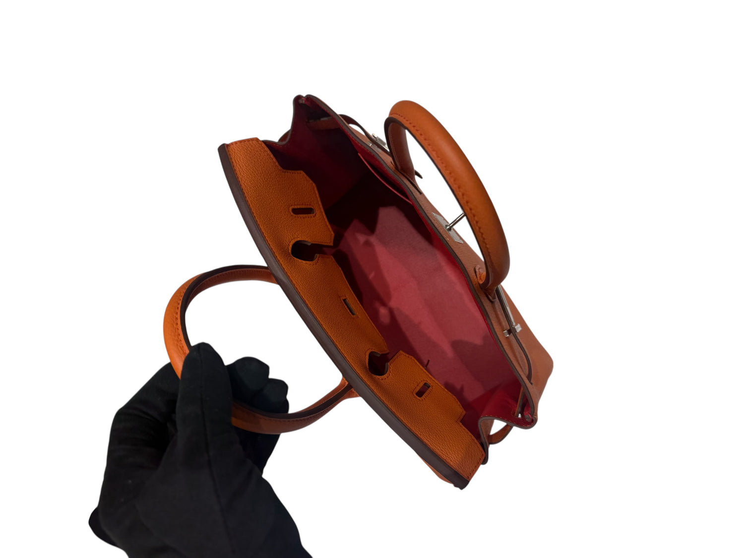 Hermès - Sac Birkin 30 Orange H et Rouge Coeur Commande spéciale