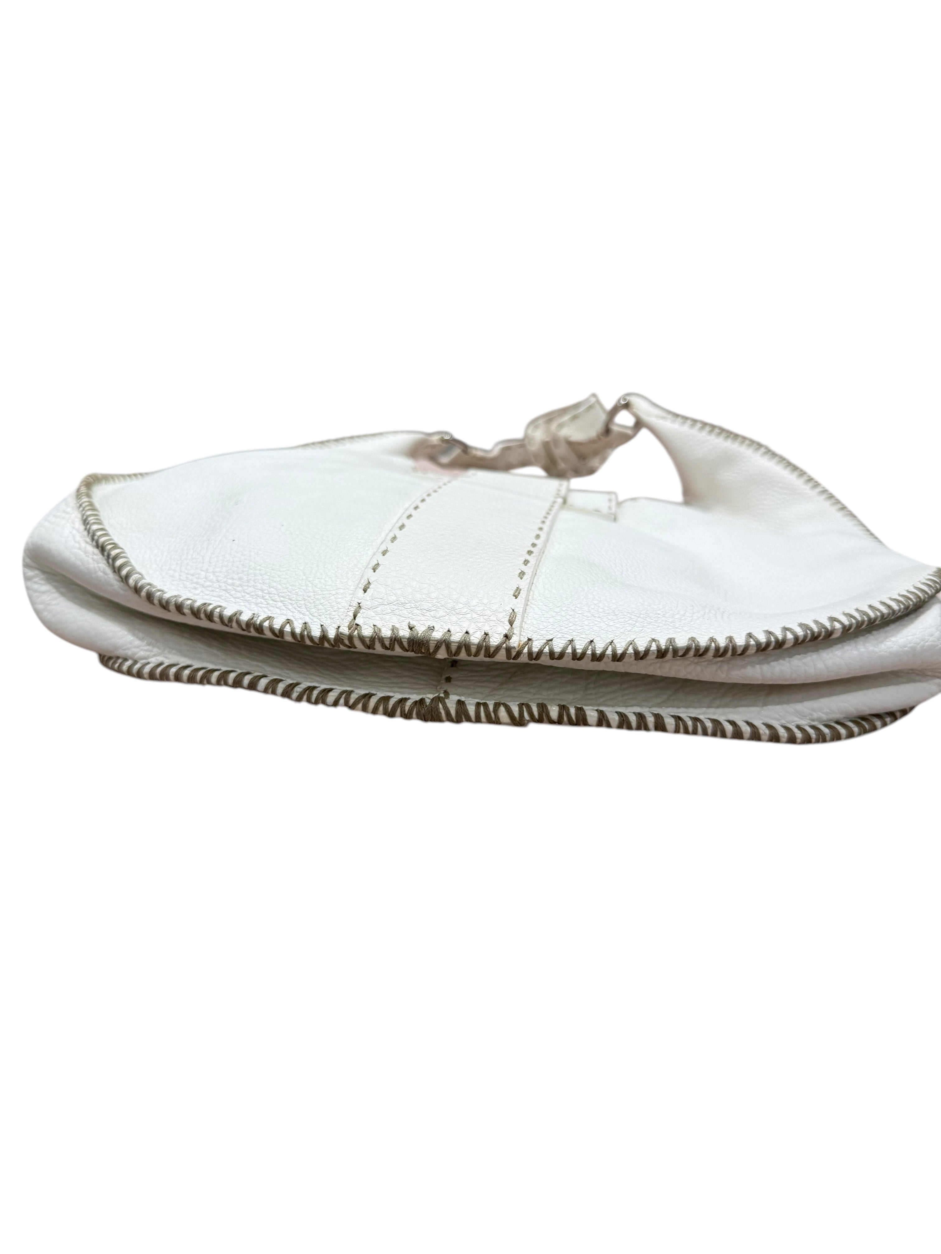 FENDI - Sac hobo selleria en cuir blanc