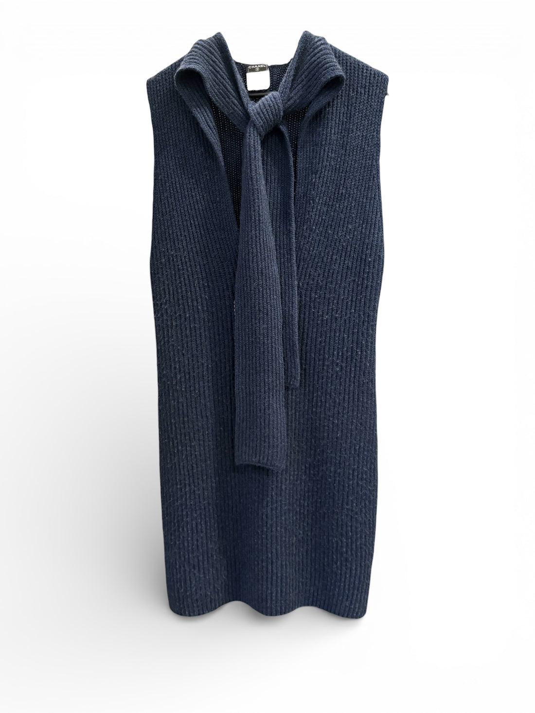 Chanel Robe En Cachemire Bleu Marine | Les Folies d'Eugénie