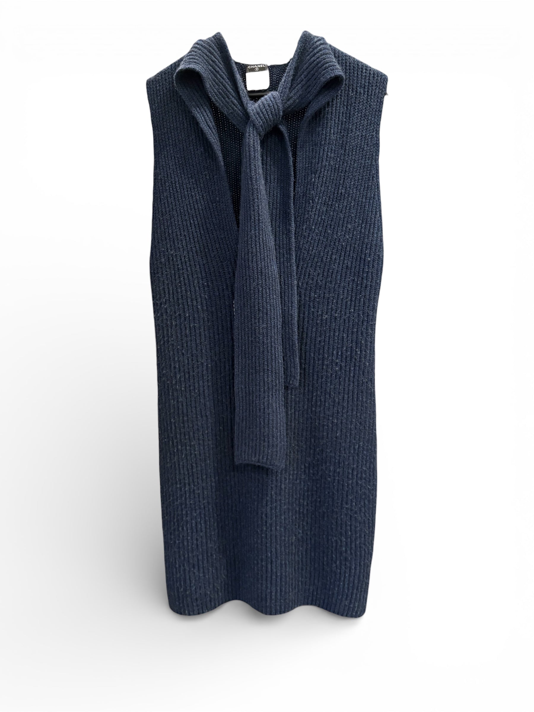 Chanel Robe En Cachemire Bleu Marine | Les Folies d&