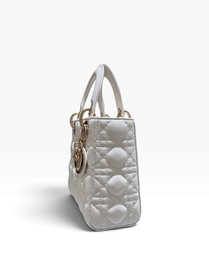 Dior - Sac Lady Dior édition ABC blanc