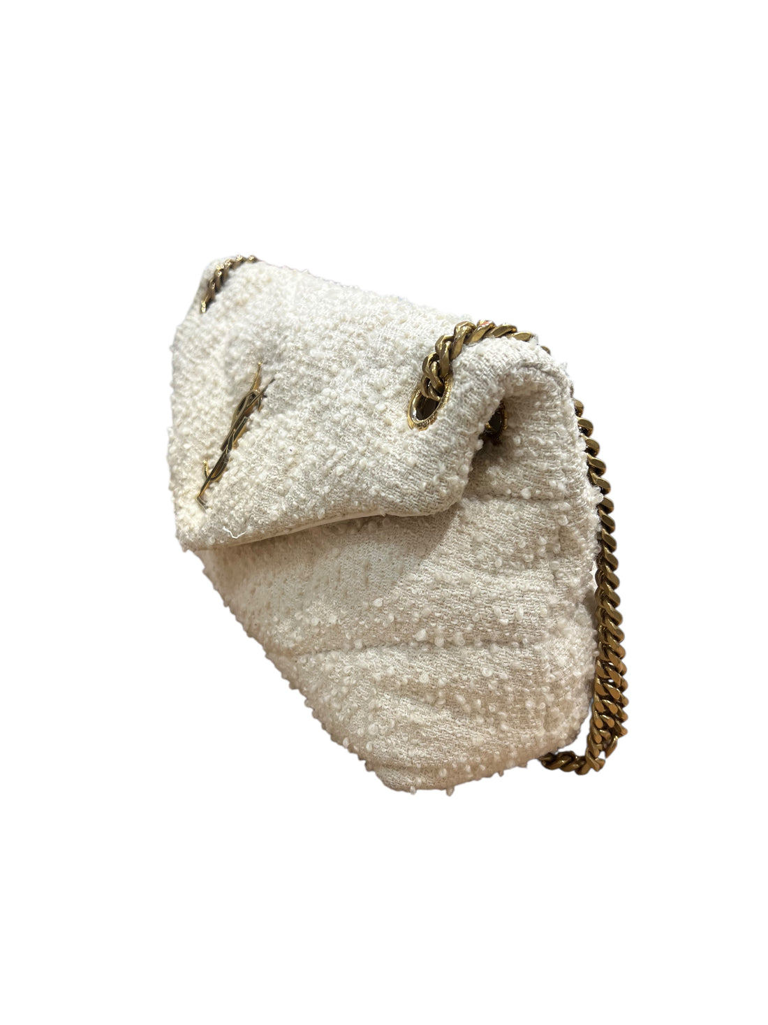Saint Laurent - Puffer Medium en tweed écru