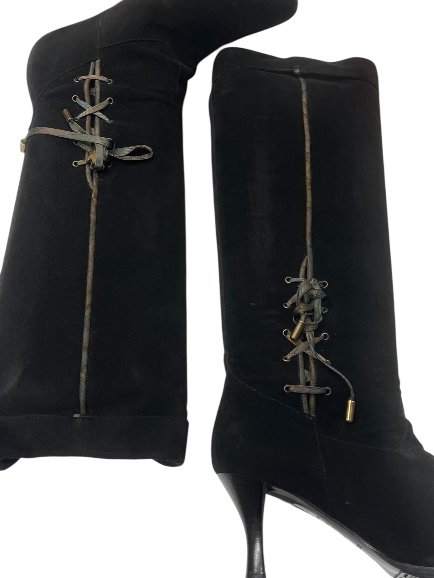 Hermès - bottes daim T 37,5