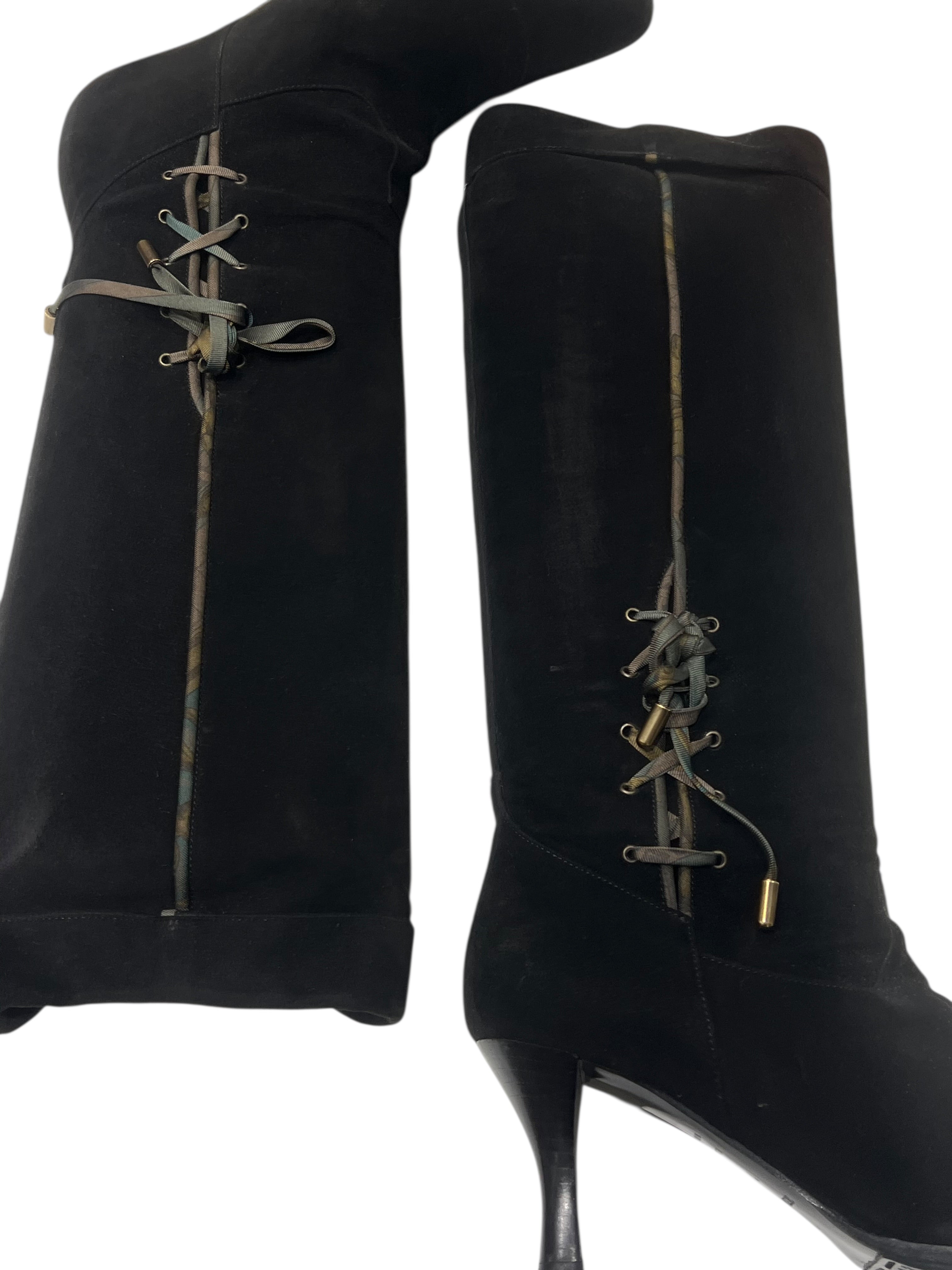 Hermès - bottes daim T 37,5