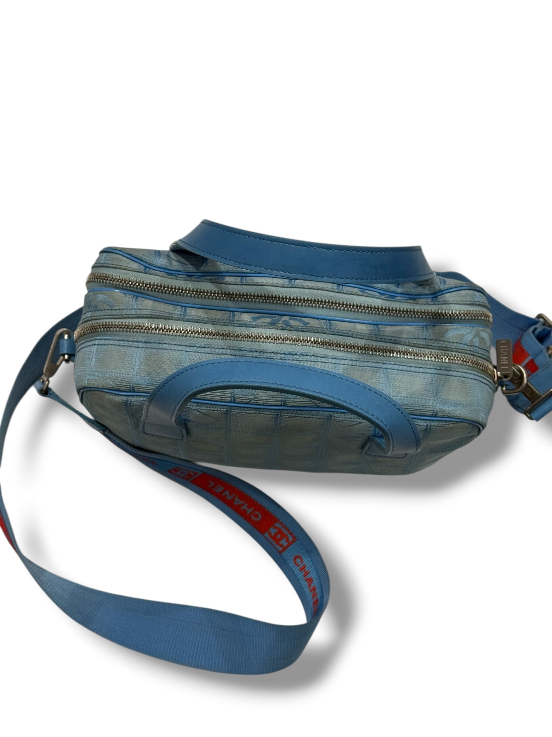 Chanel - Sac Toile bowling bleu