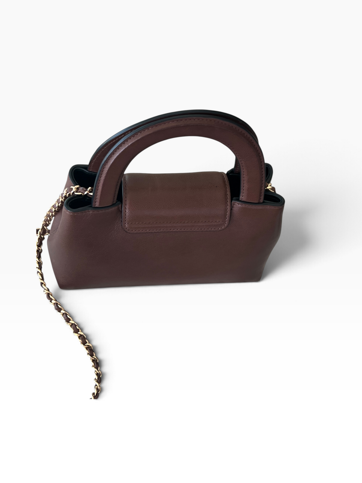 Chanel - sac petit shopping Kelly chocolat