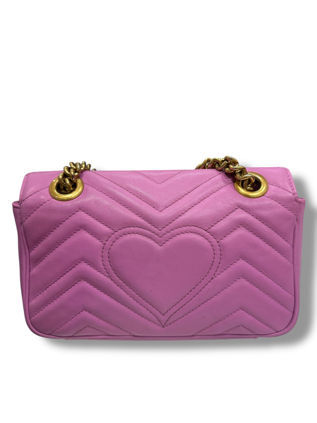 Gucci - sac marmont pm cuir vieux rose