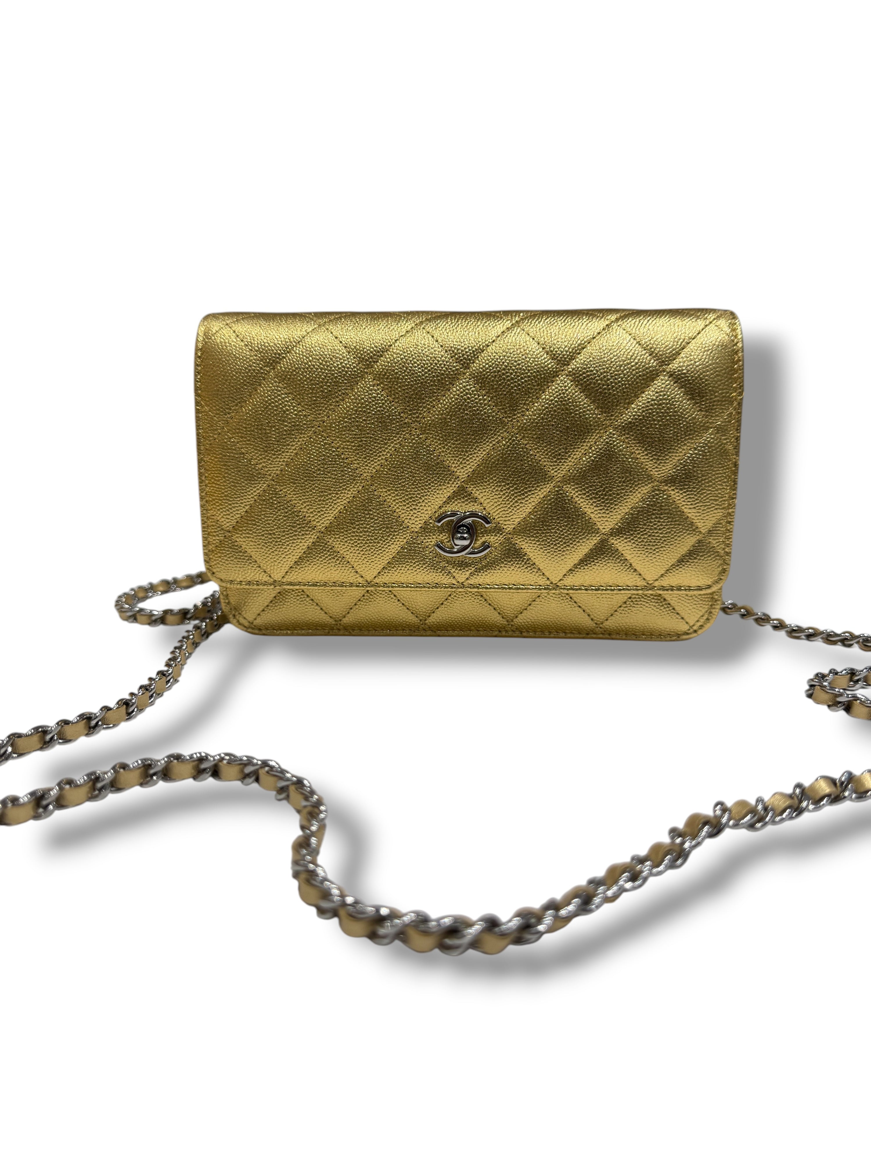 Chanel - Borsa Wallet on Chain, edizione limitata dorata (WOC)
