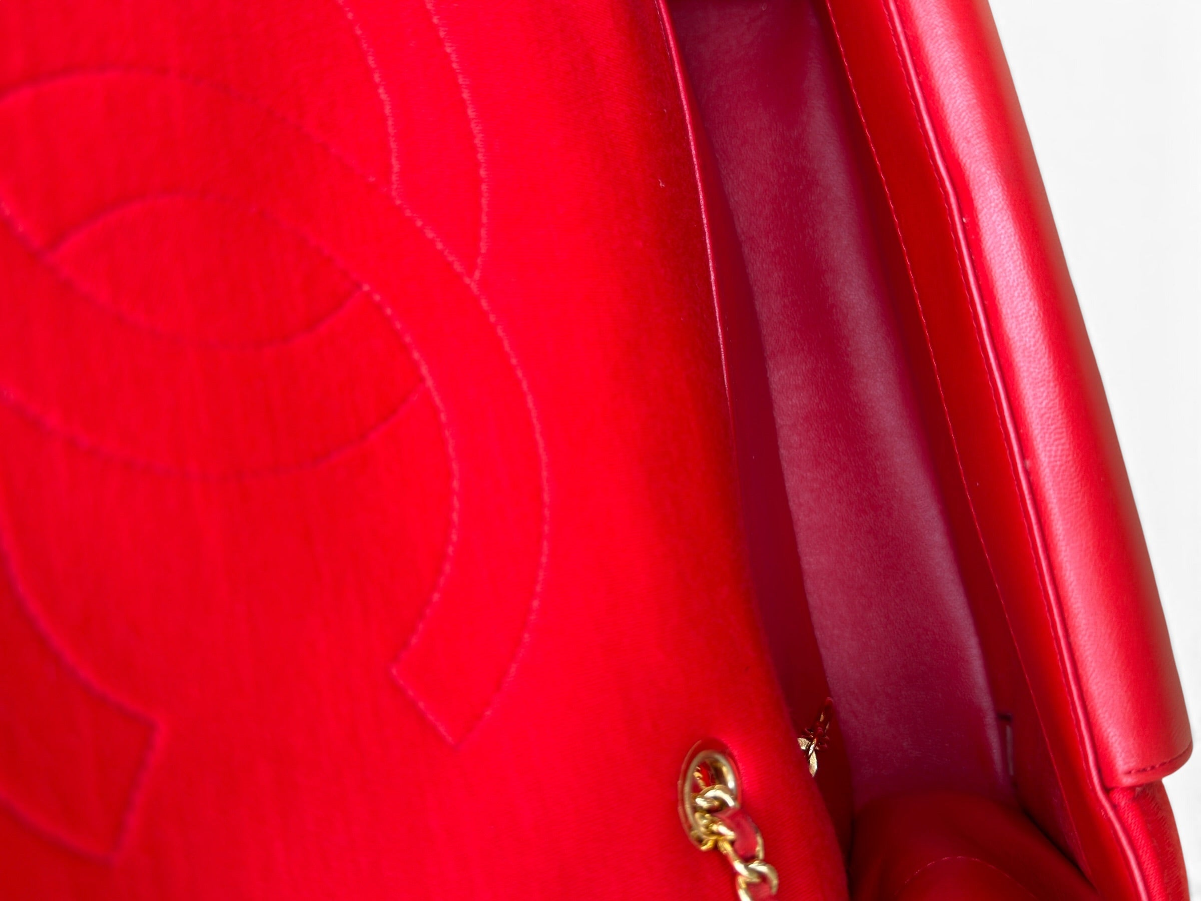 Chanel - Sac Diana en Jersey Rouge