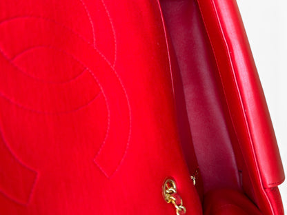 Chanel - Sac Diana en Jersey Rouge