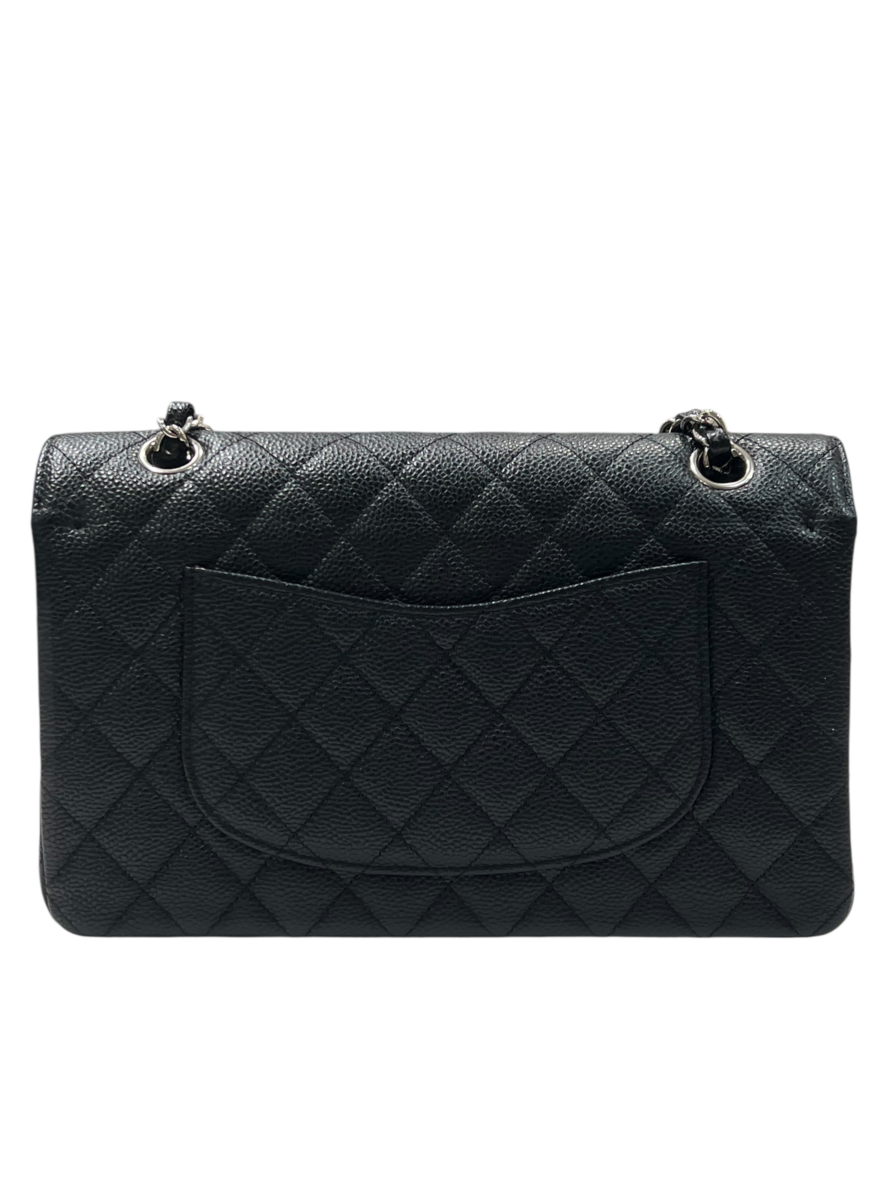 Chanel - Sac classique 11.12 timeless médium cuir caviar noir