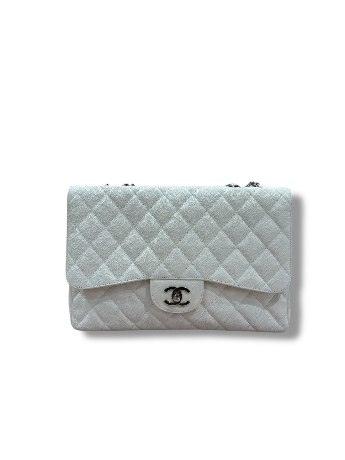 Chanel - Classic Jumbo flap bag in white