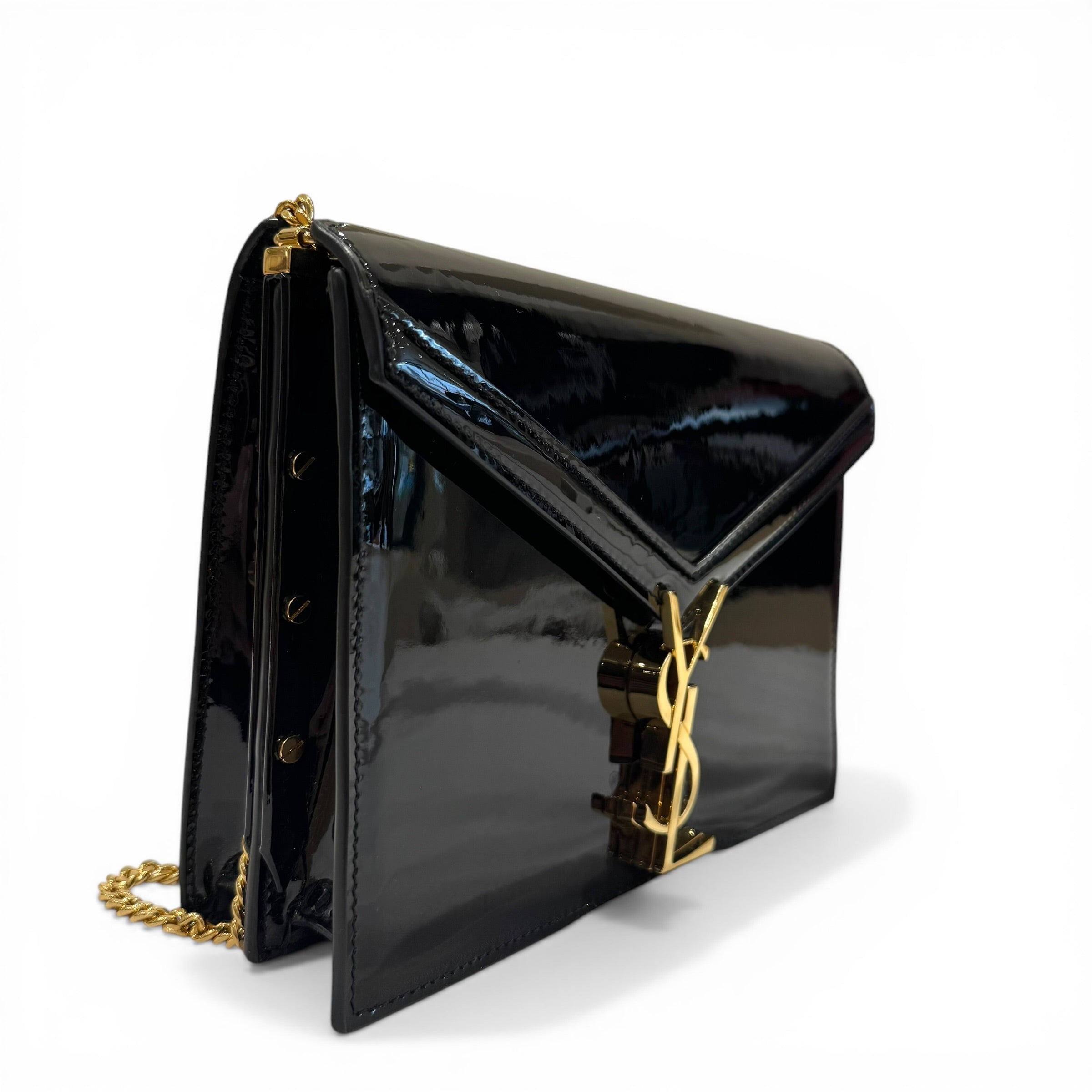 Yves Saint Laurent - Sac en cuir vernis noir