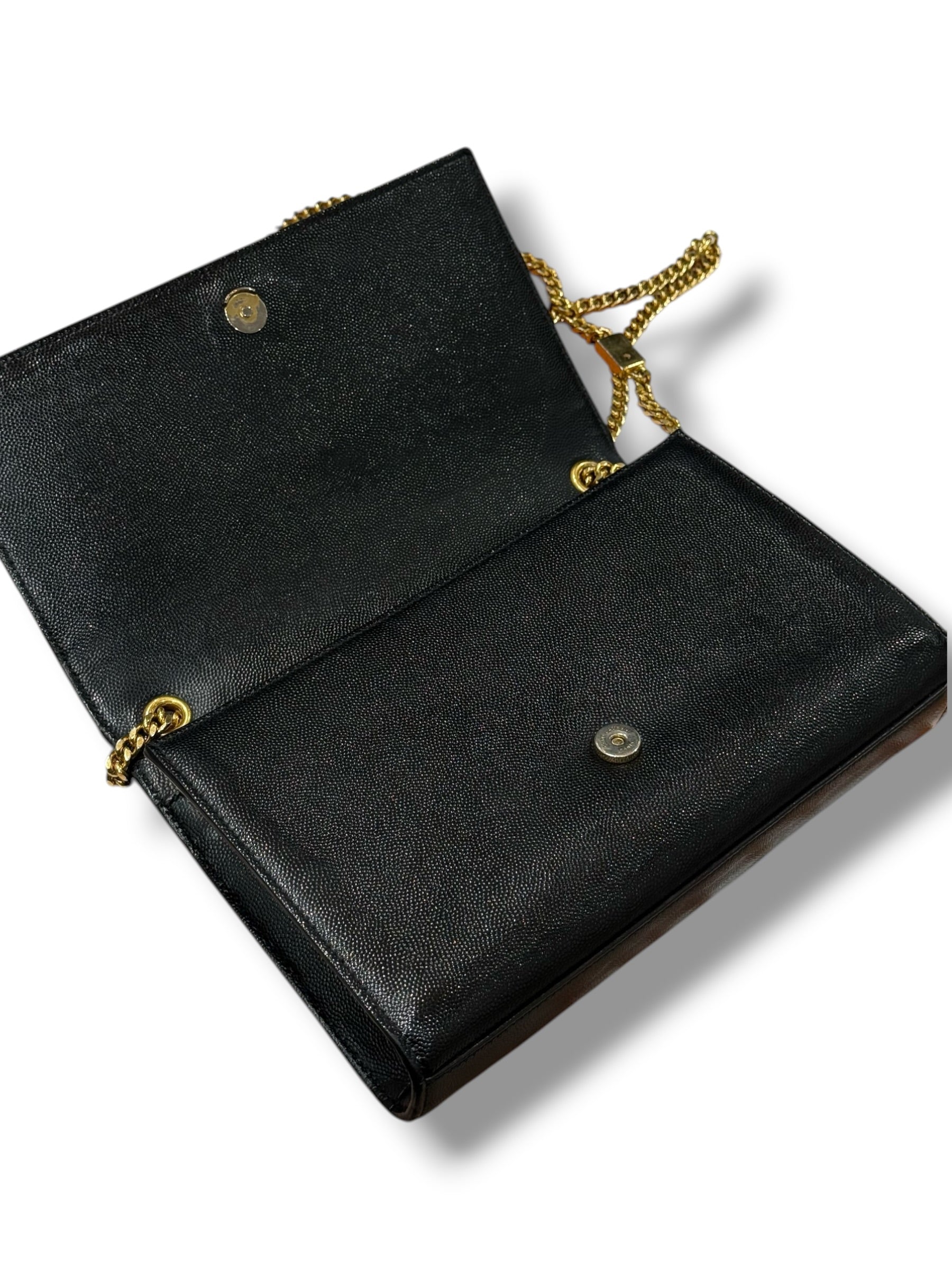 Saint Laurent - sac Kate médium cuir noir