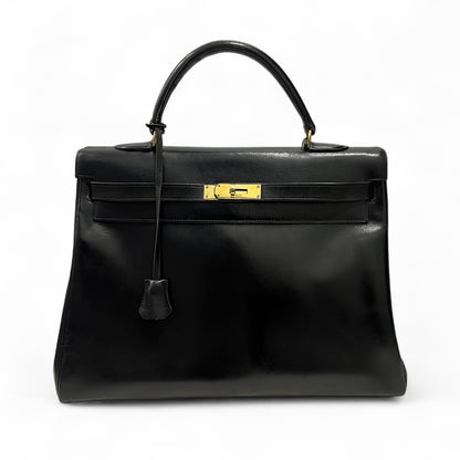 Hermès - Sac Kelly 35 vintage cuir Box