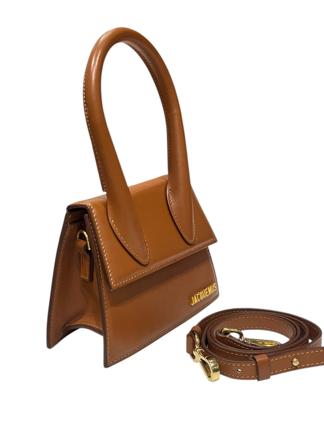 Jacquemus - sac chiquito moyen cuir Gold