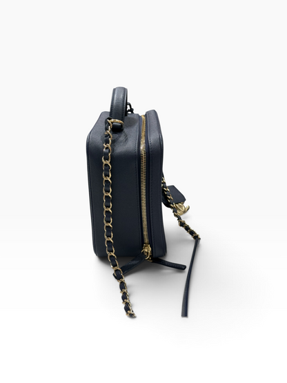 Chanel - Sac camera vanity bleu navy