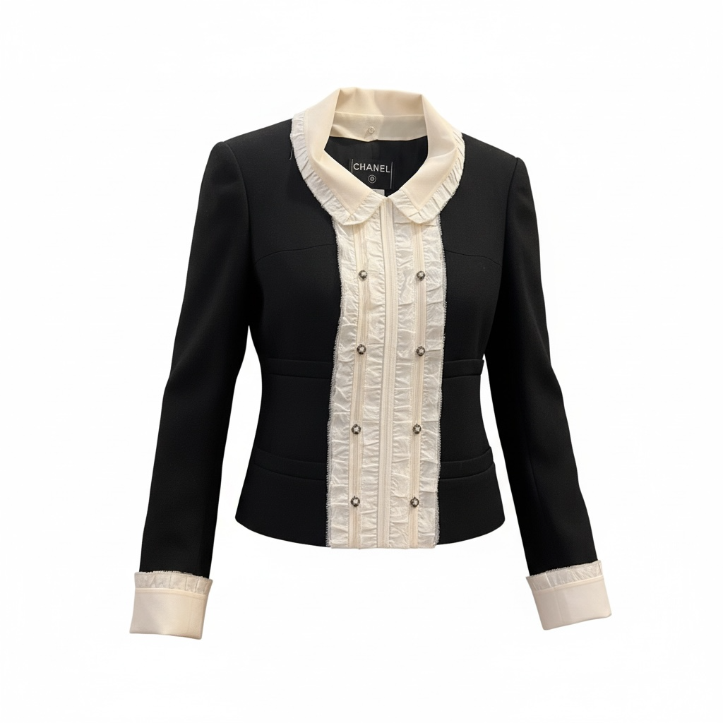 Chanel - Veste laine et soie t.38