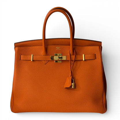 Hermès - Sac Birkin 35 Orange Feu