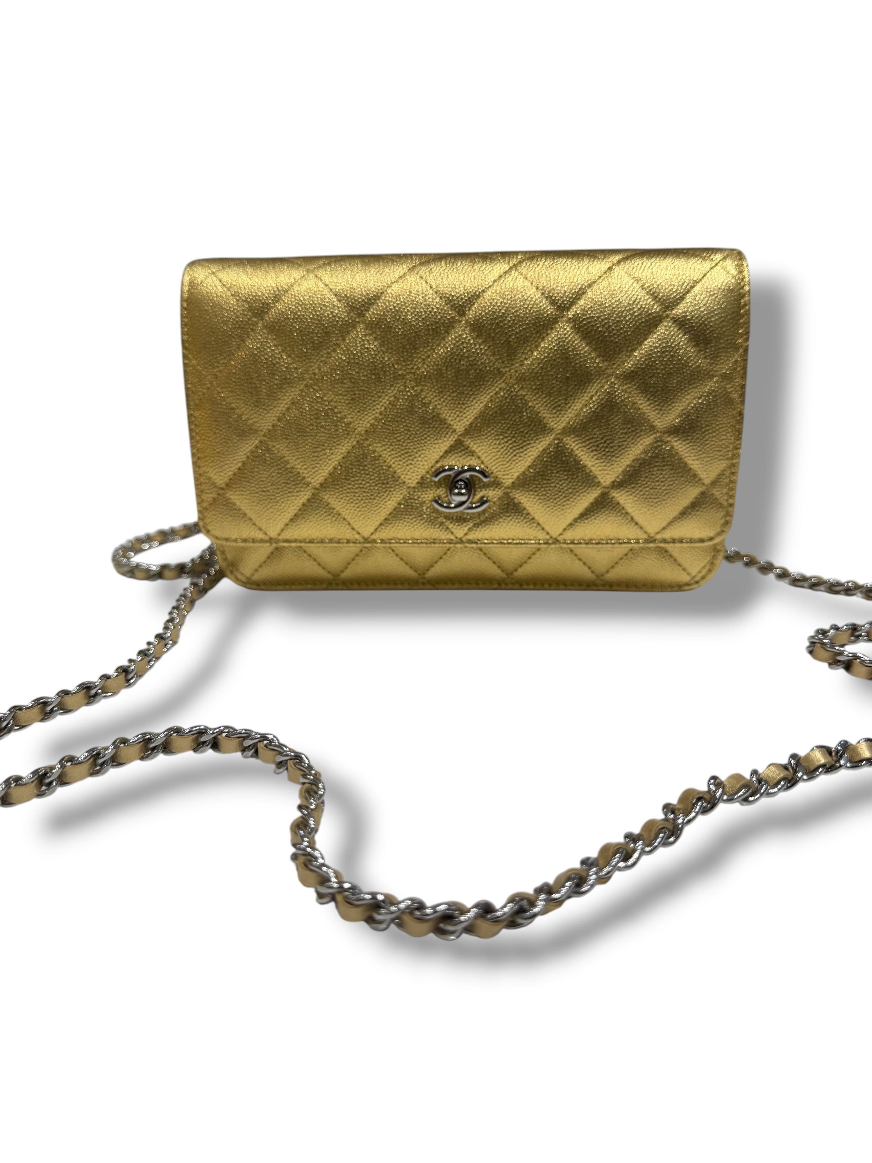 Chanel - Borsa Wallet on Chain, edizione limitata dorata (WOC)