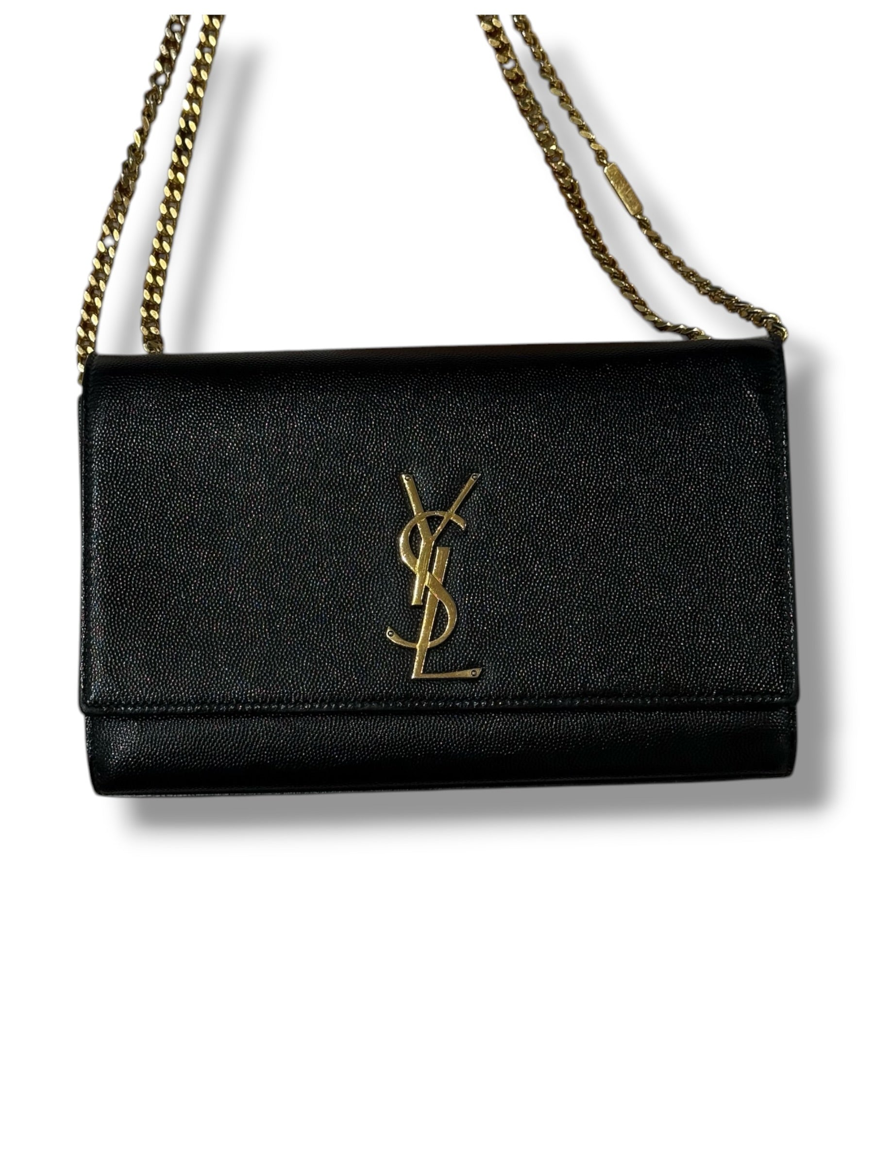 Saint Laurent - sac Kate médium cuir noir