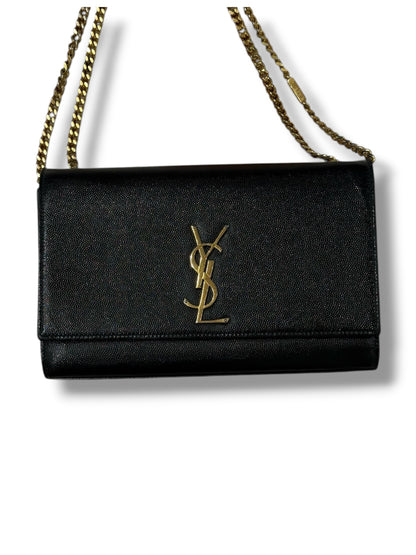 Saint Laurent - sac Kate médium cuir noir