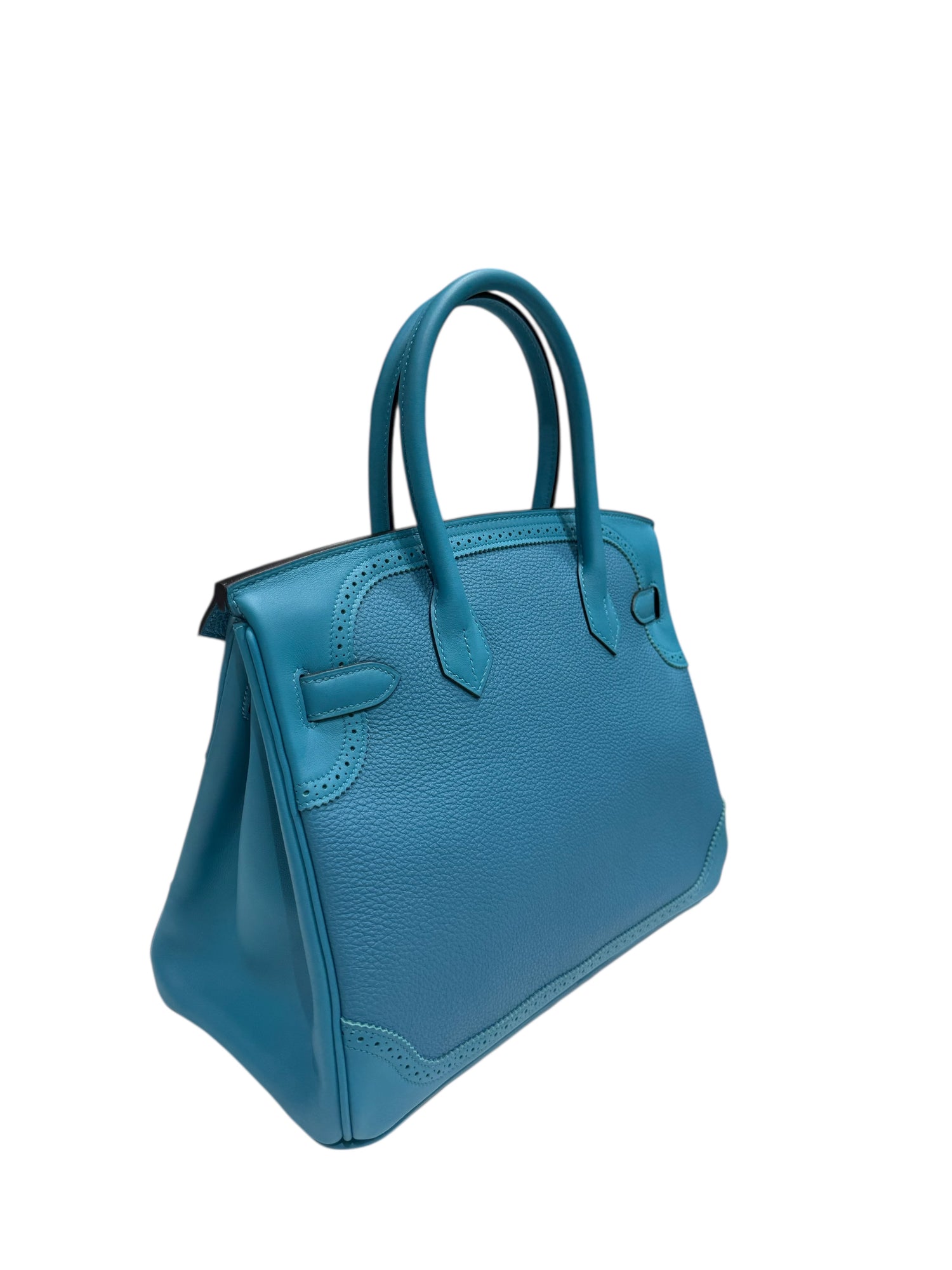 Hermès - Birkin 30 Ghilli togo/swift Turquoise PHW