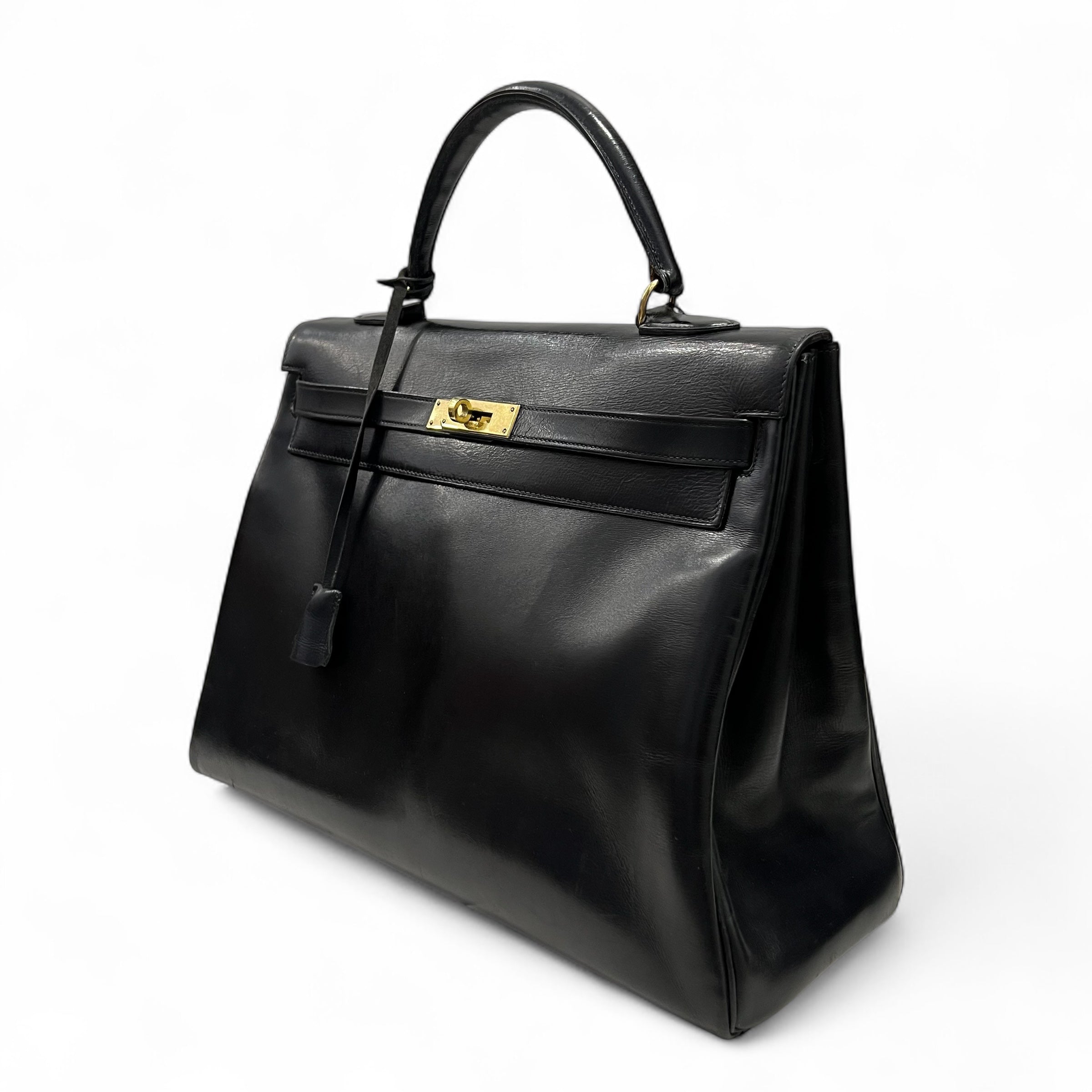 Hermès - Sac Kelly 35 vintage cuir Box