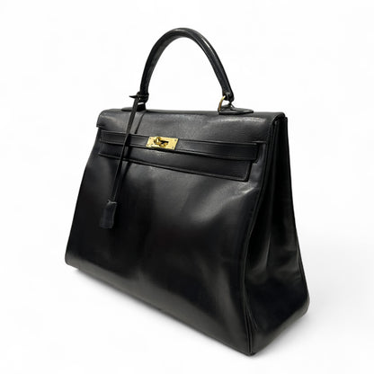 Hermès - Sac Kelly 35 vintage cuir Box