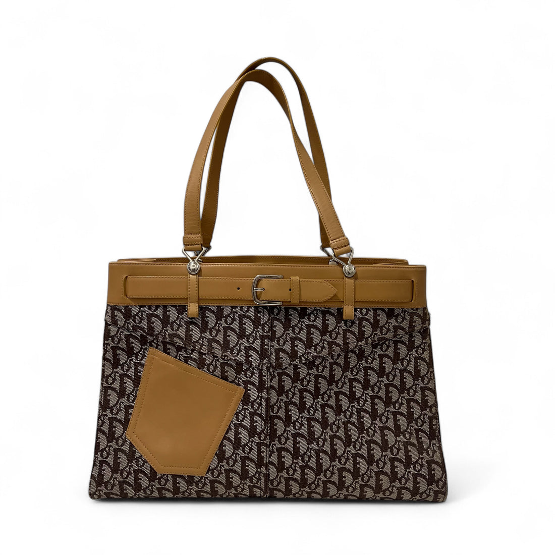 Dior - Schräg gewebte Segeltuchtasche