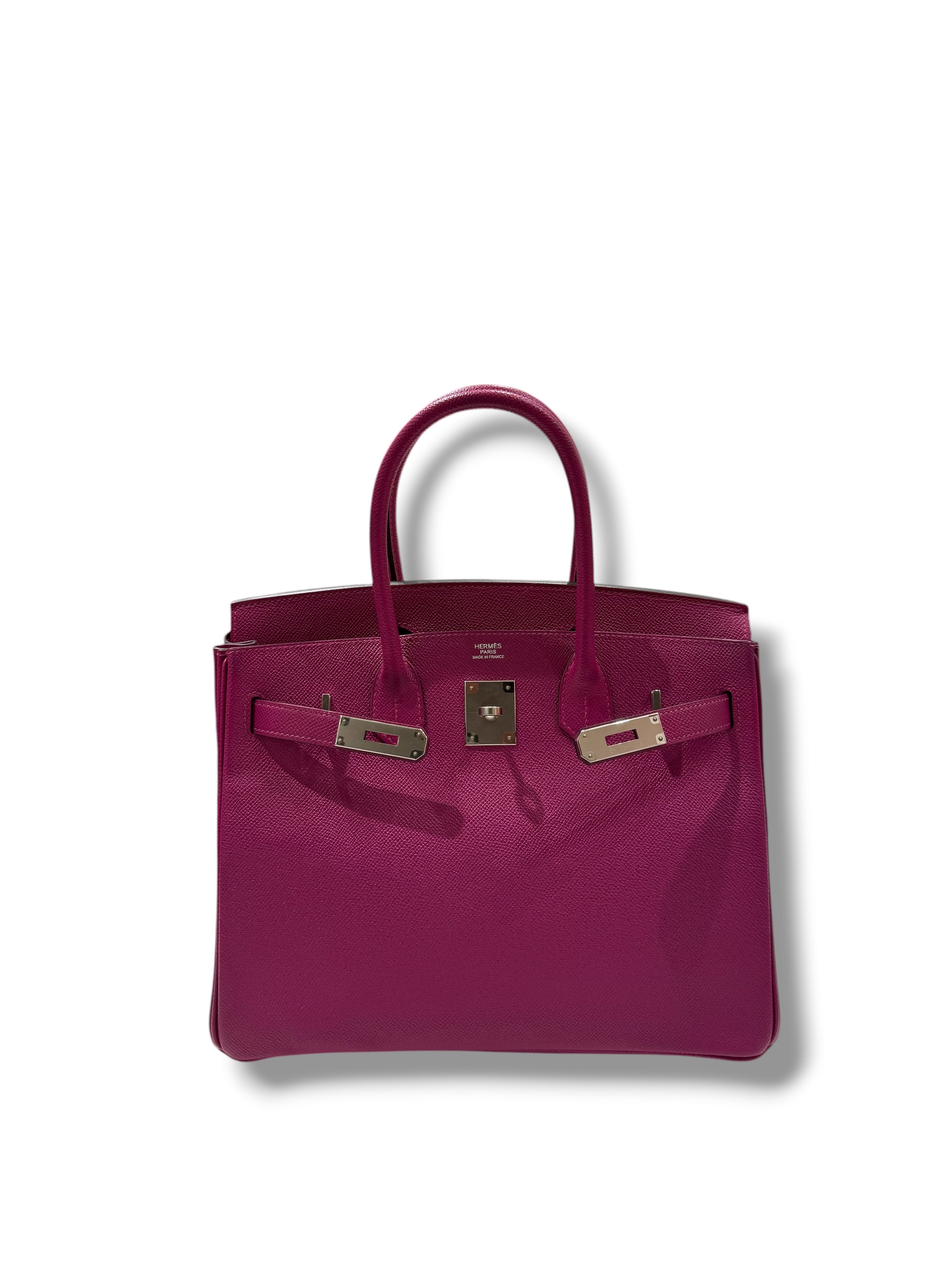 Hermès - Sac Birkin 30 Epsom Rose Pourpre PHW
