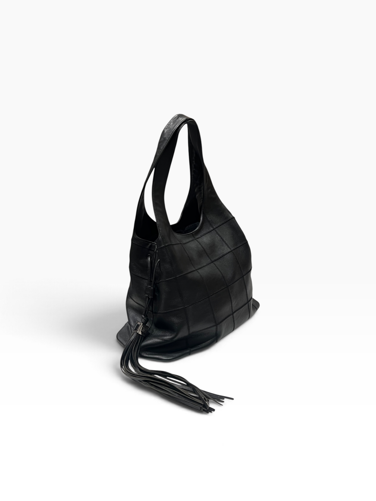 Chanel - sac hobo vintage cuir noir