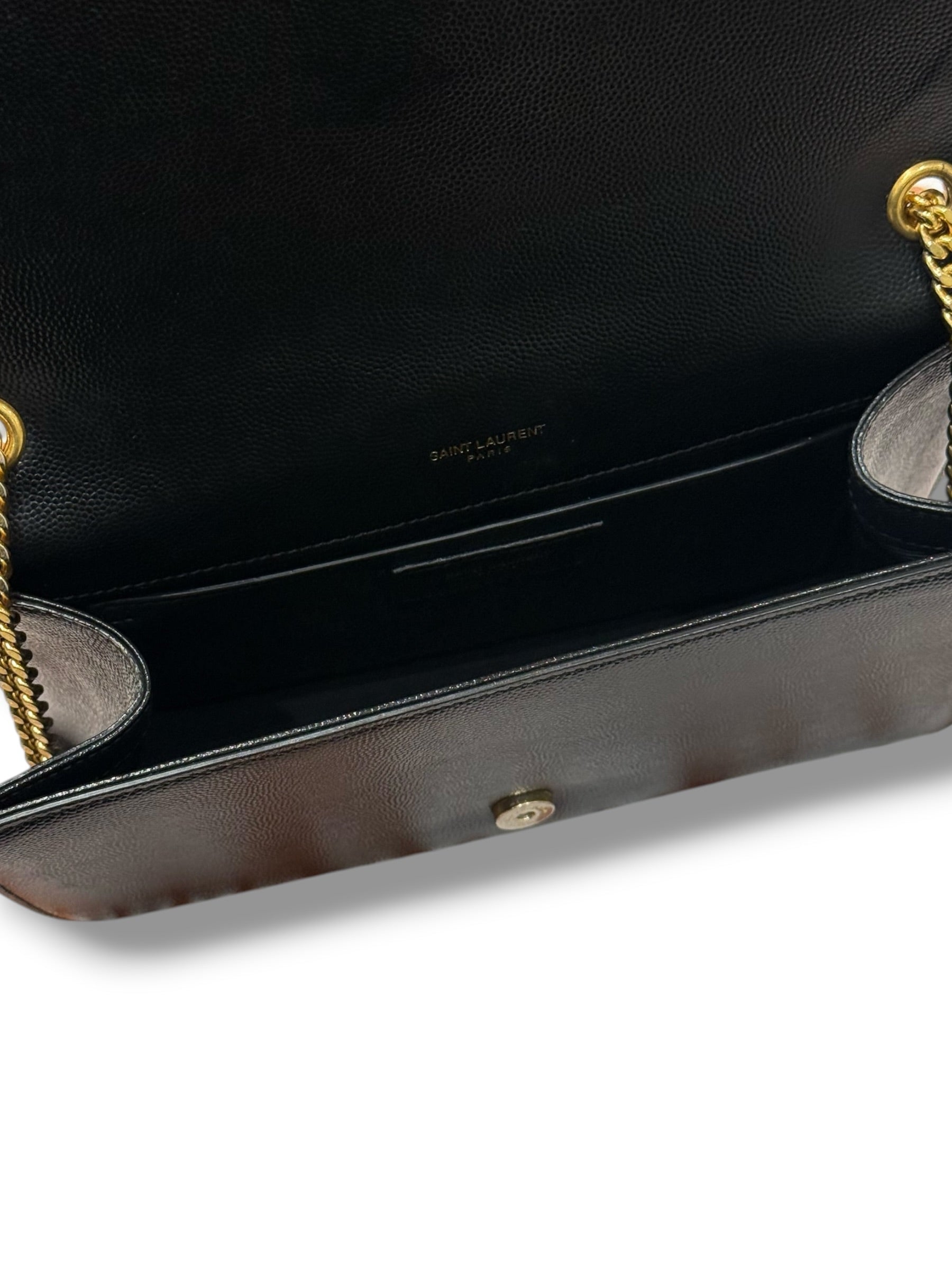 Saint Laurent - sac Kate médium cuir noir